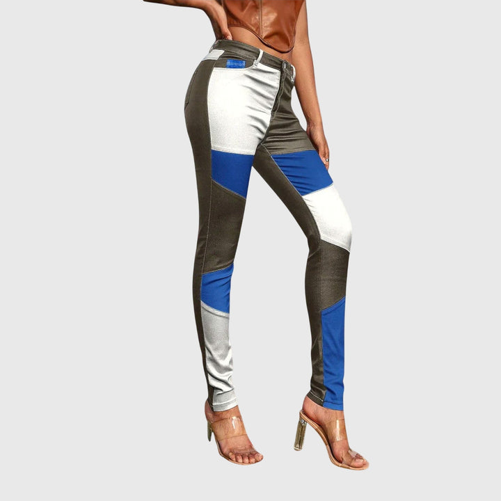 BYRACHELHART | Tube Pants in Color Block Pattern