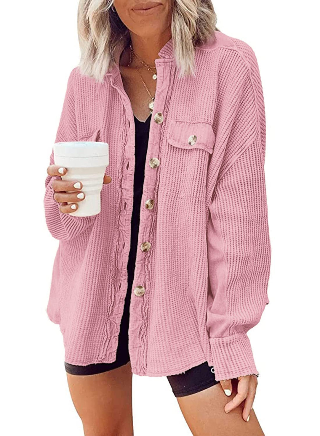 BYRACHELHART | Cozy Waffle Shacket
