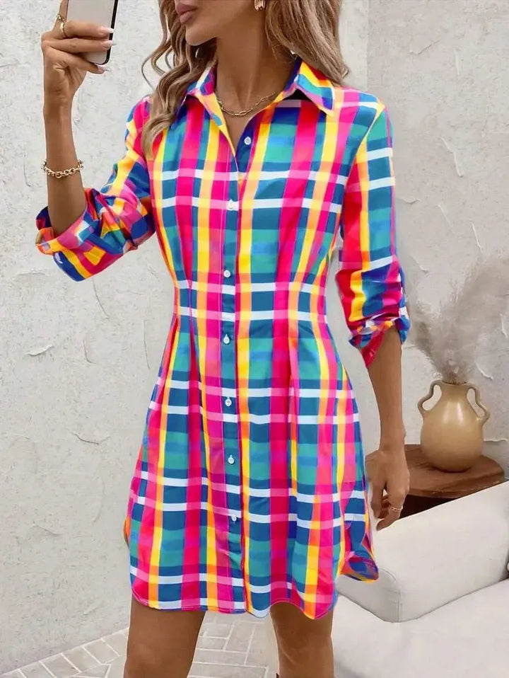 BYRACHELHART | Check Mini Dress