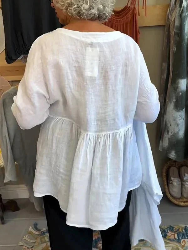 BYRACHELHART | V-neck Mid-sleeve Top