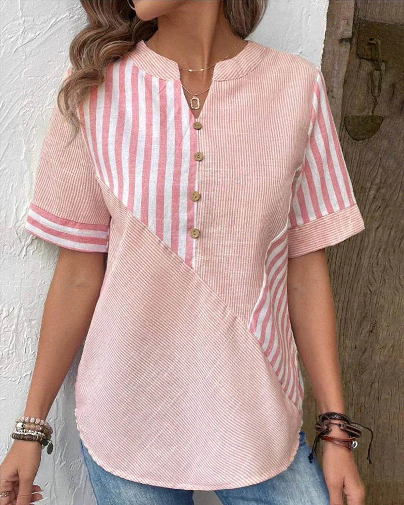 BYRACHELHART | Soft Striped Blouse