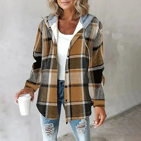 BYRACHELHART | Checkered Hooded Jacket