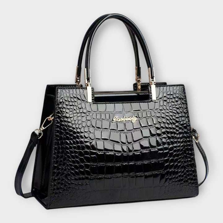 BYRACHELHART | Glossy Crocodile Pattern Handbag