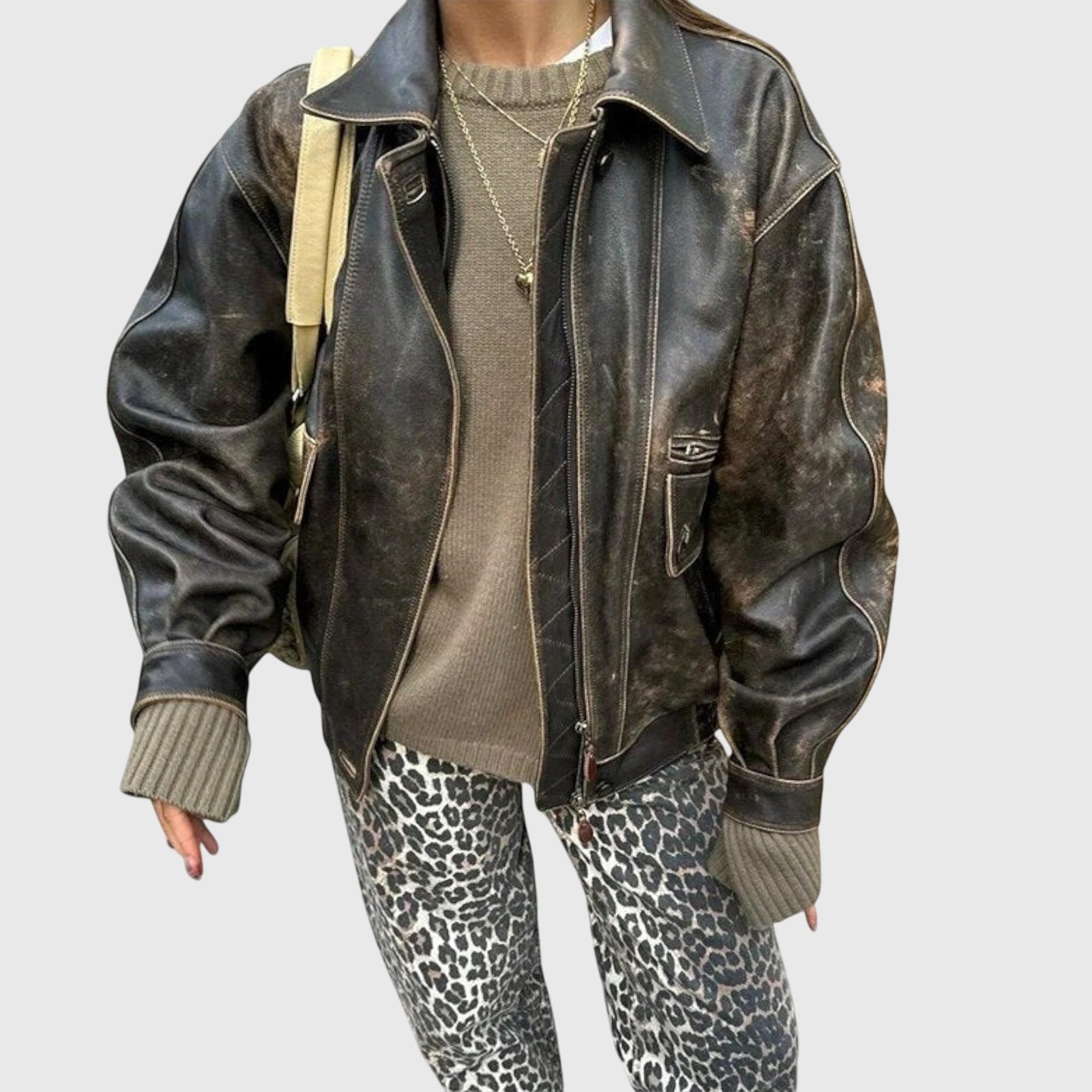 BYRACHELHART | Vintage Jeans with Leopard Print