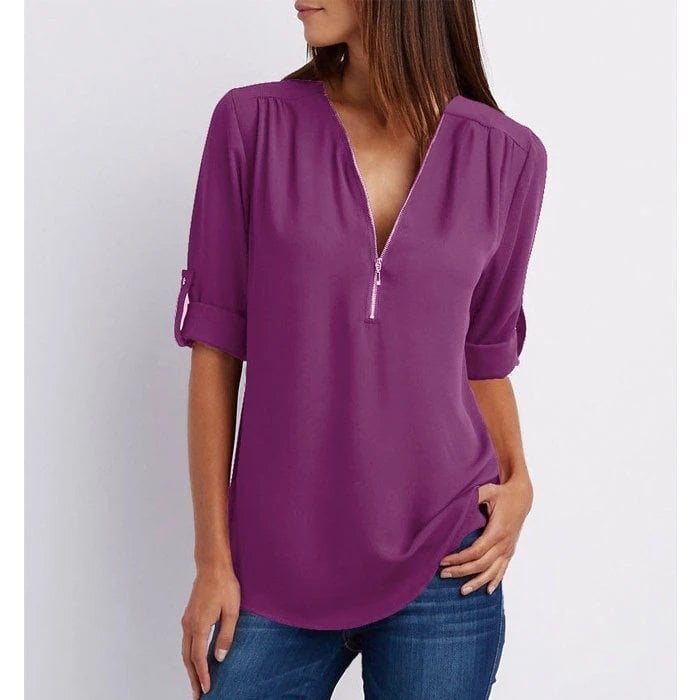 BYRACHELHART | Zipper Blouse