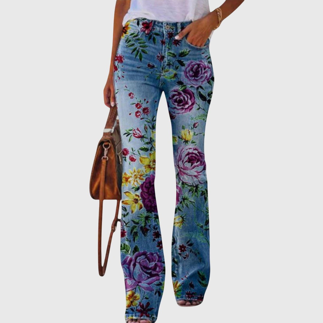 BYRACHELHART | Floral Wide Cut Jeans