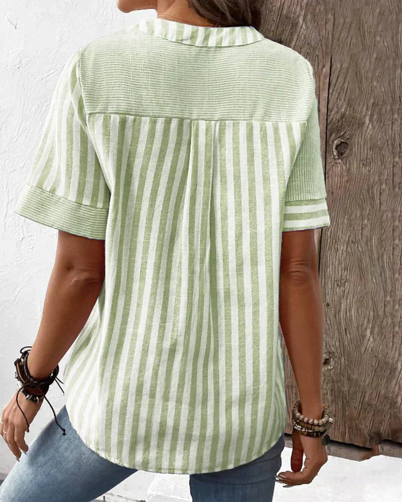 BYRACHELHART | Soft Striped Blouse