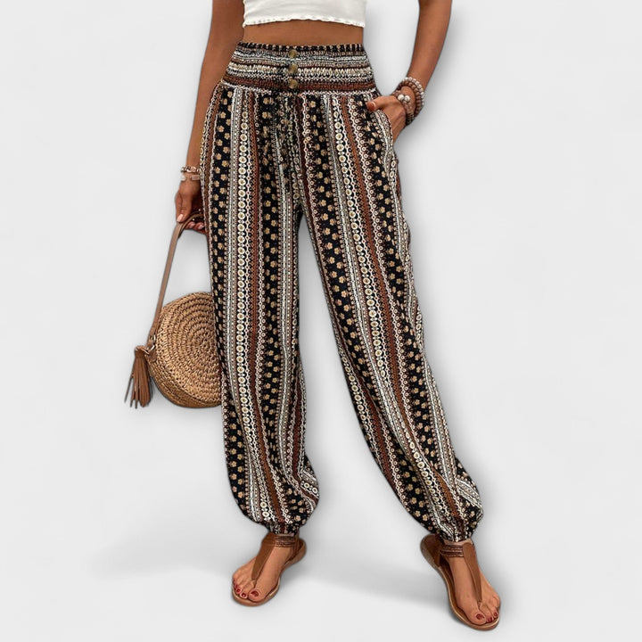 BYRACHELHART | Pants with Ethnic Graphic