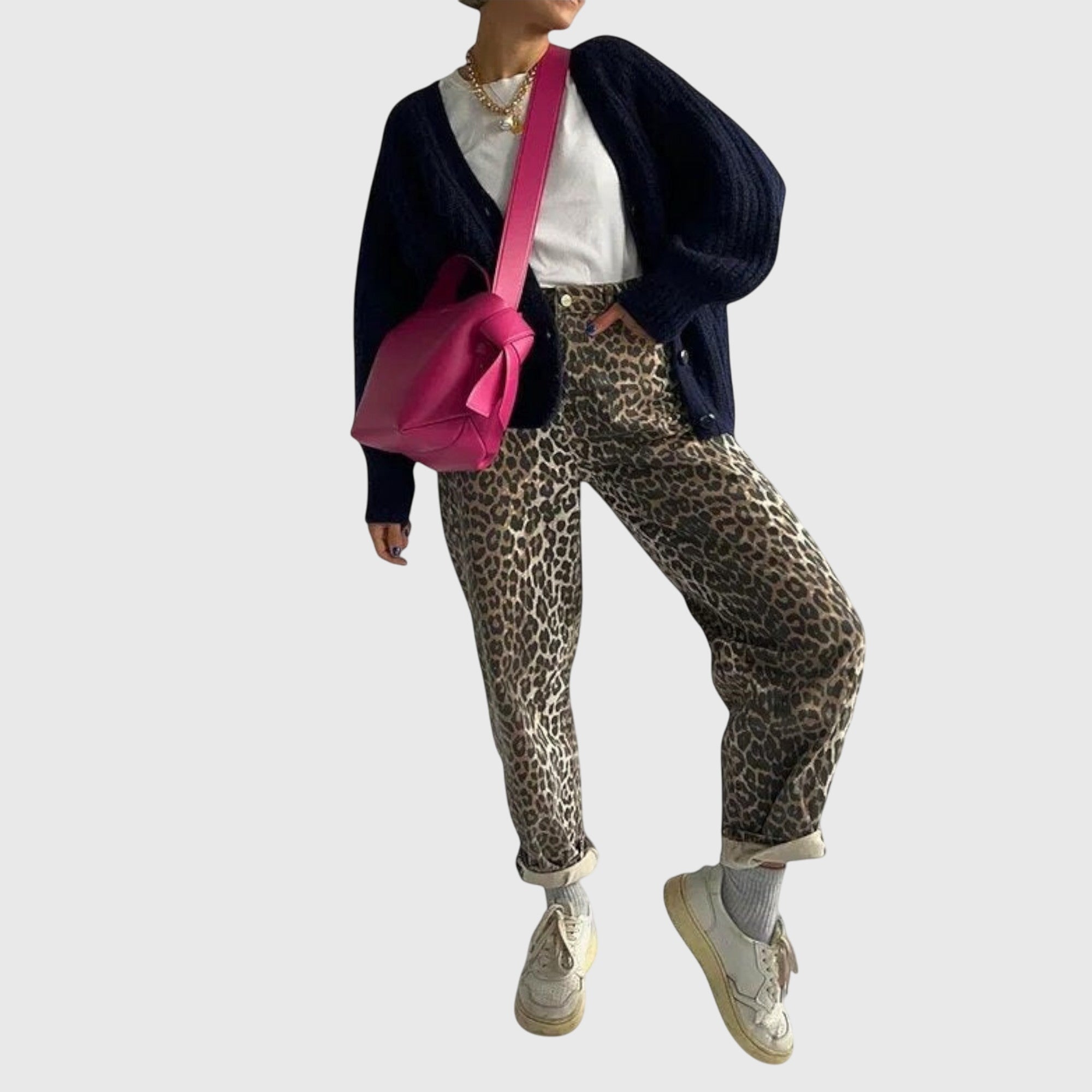 BYRACHELHART | Vintage Jeans with Leopard Print