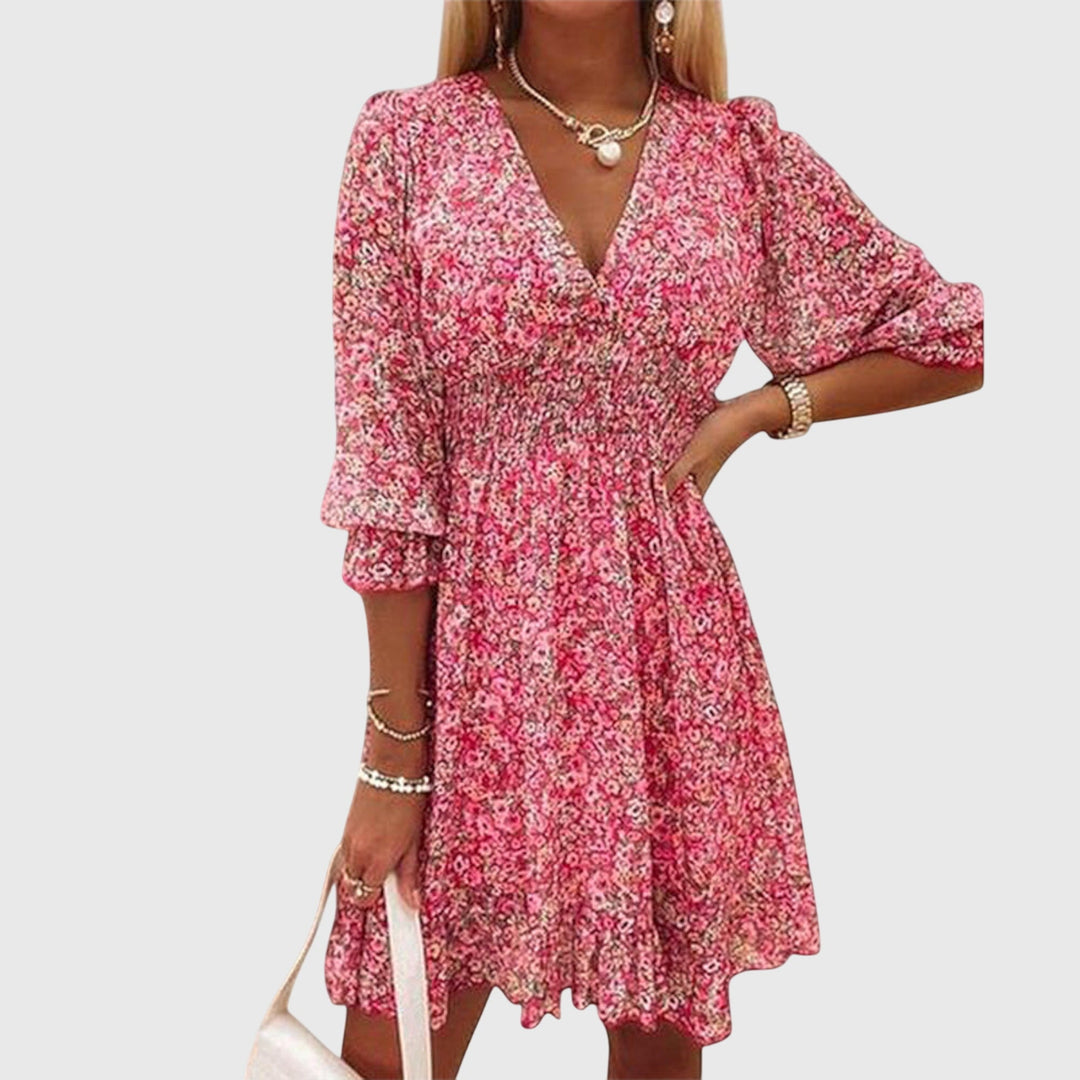 BYRACHELHART | Floral Puff Sleeve Dress