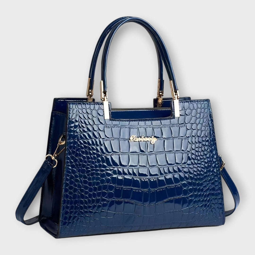 BYRACHELHART | Glossy Crocodile Pattern Handbag