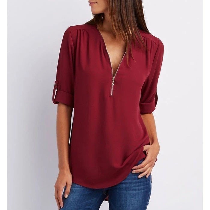 BYRACHELHART | Zipper Blouse