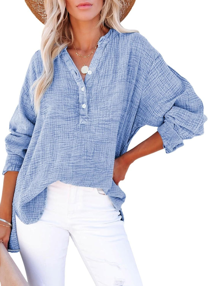 BYRACHELHART | Casual Button Blouse