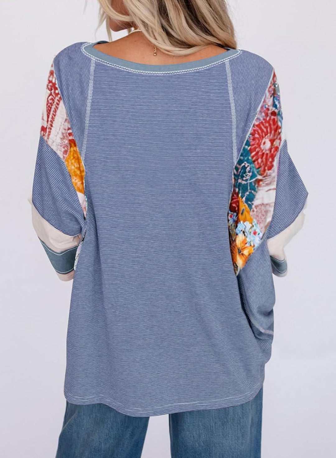 BYRACHELHART | Striped Patch Blouse