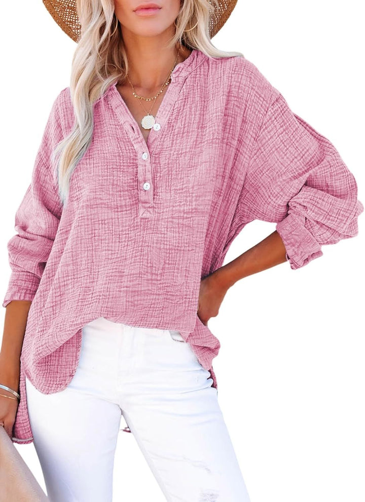 BYRACHELHART | Casual Button Blouse