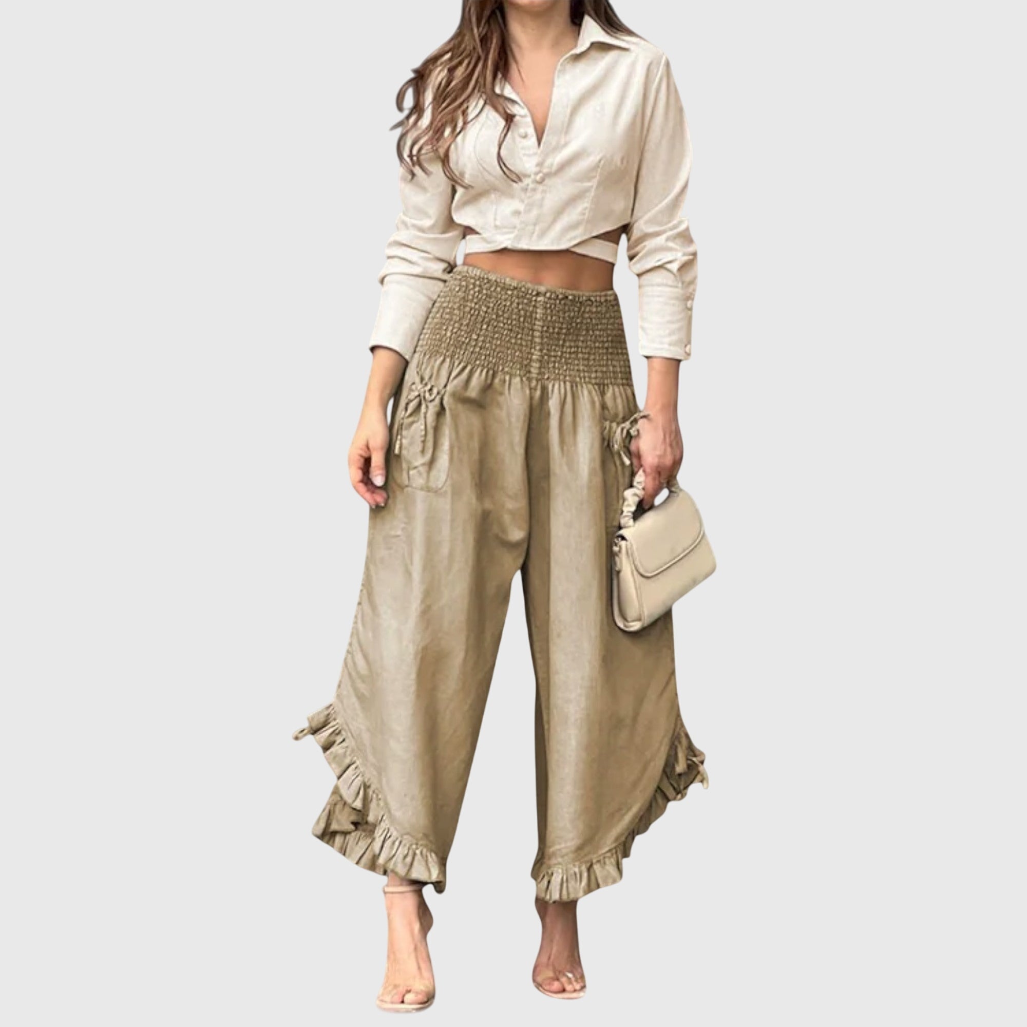 BYRACHELHART | Casual Pants with Pleats