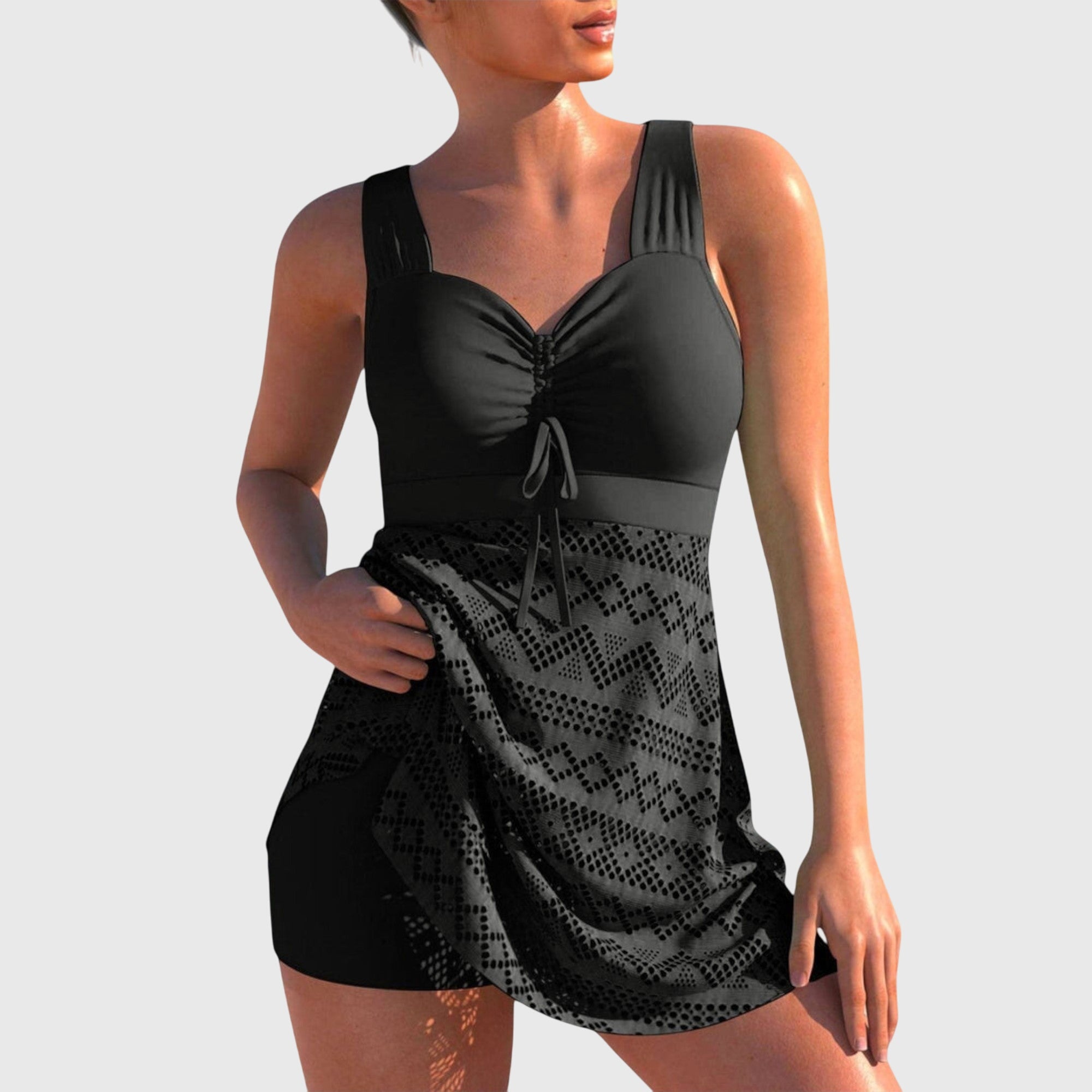 BYRACHELHART | Two-Piece Swimsuit with Skirt