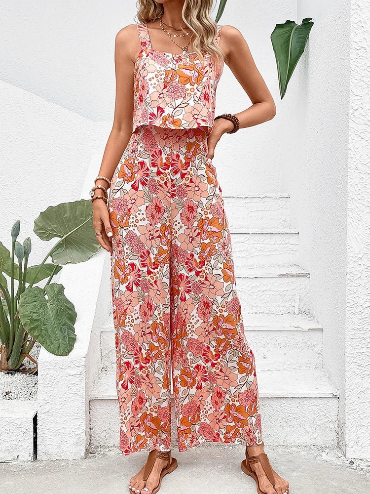 BYRACHELHART | Floral Wide-leg Jumpsuit