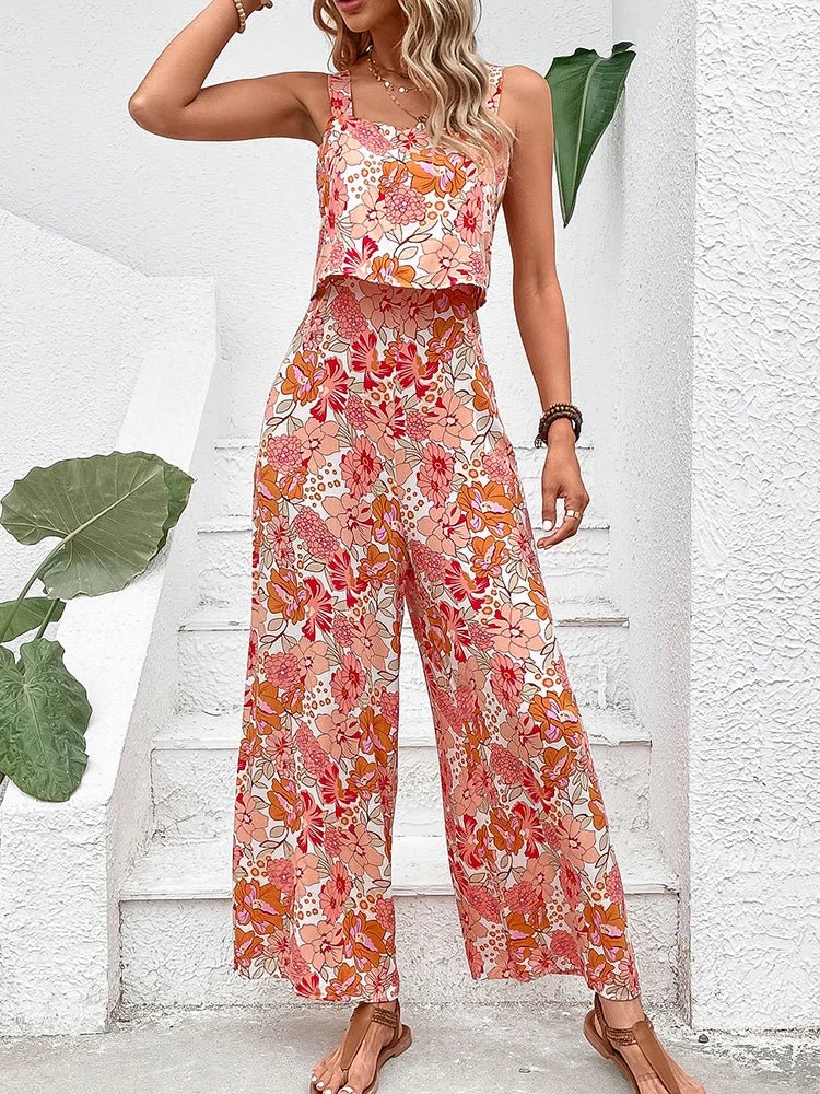 BYRACHELHART | Floral Wide-leg Jumpsuit