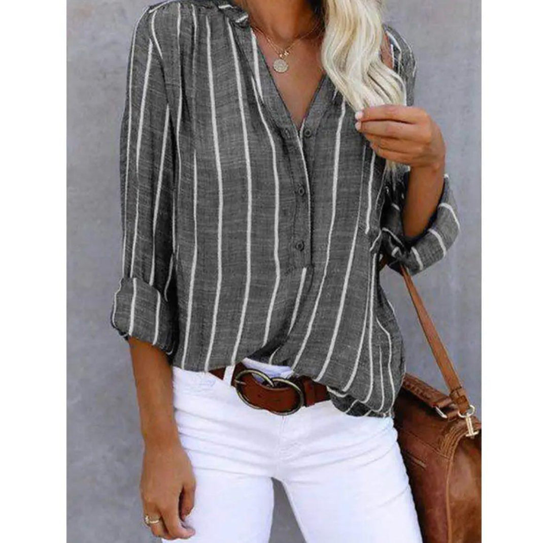 BYRACHELHART | Striped Casual Top
