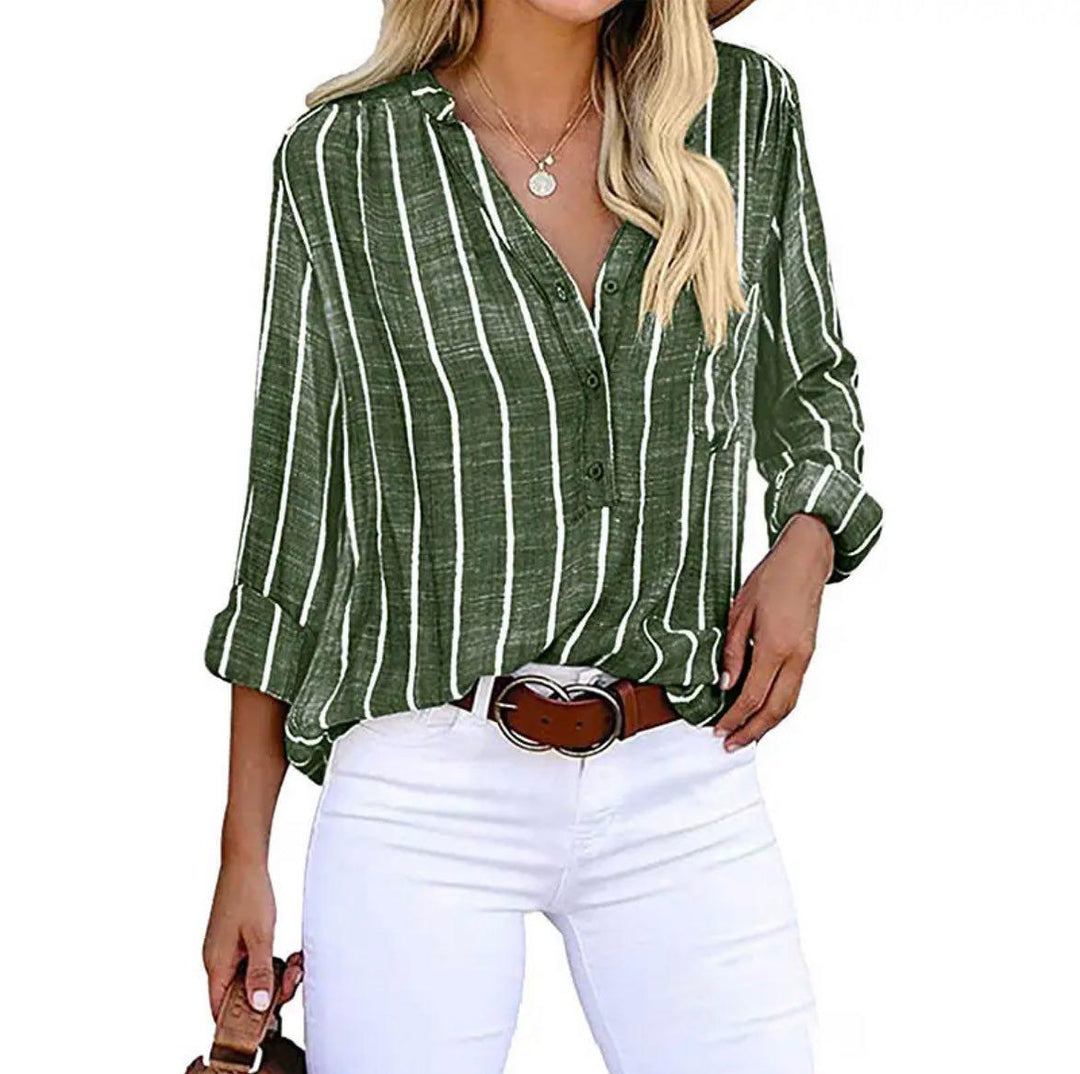 BYRACHELHART | Striped Casual Top