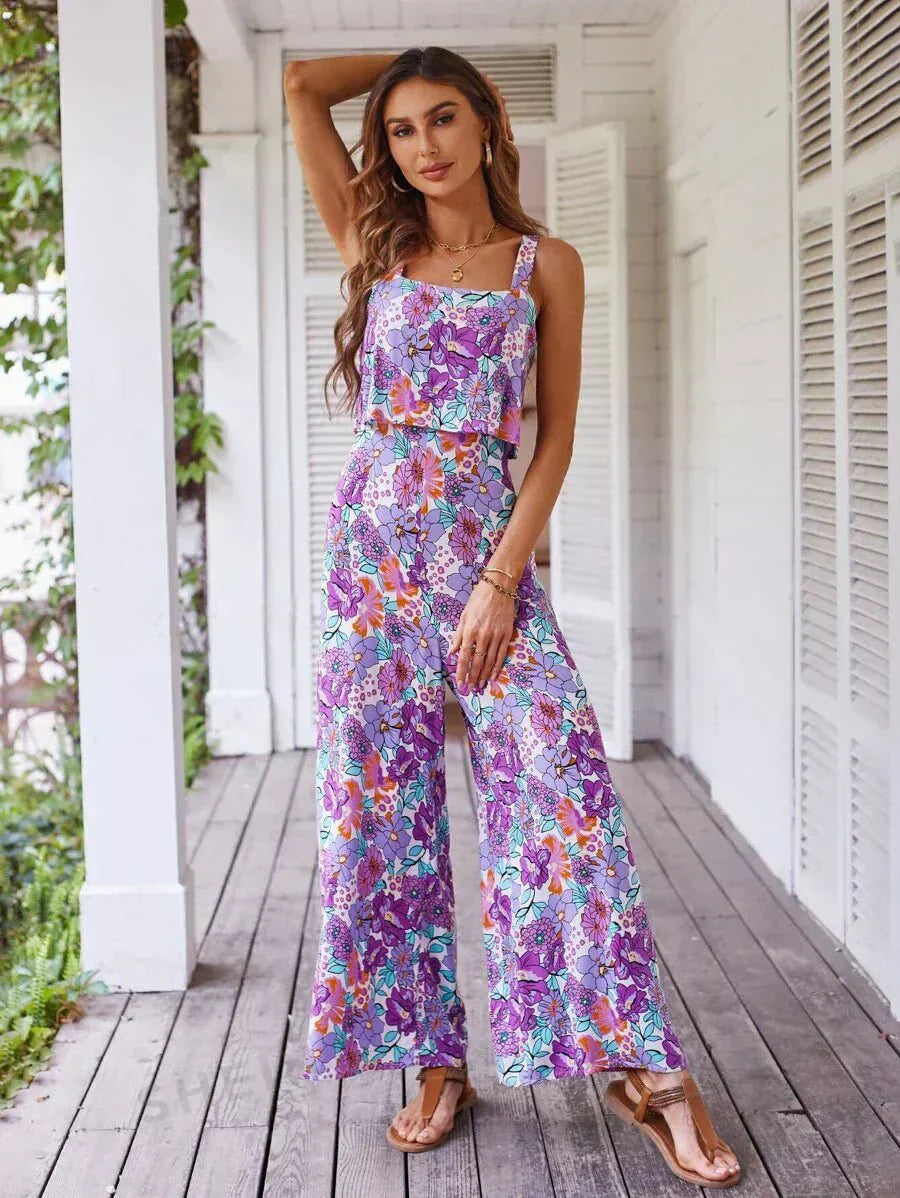 BYRACHELHART | Floral Wide-leg Jumpsuit