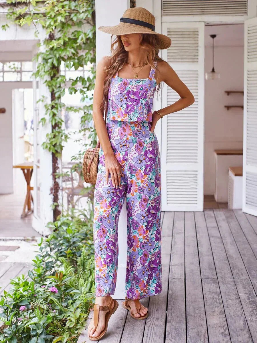 BYRACHELHART | Floral Wide-leg Jumpsuit