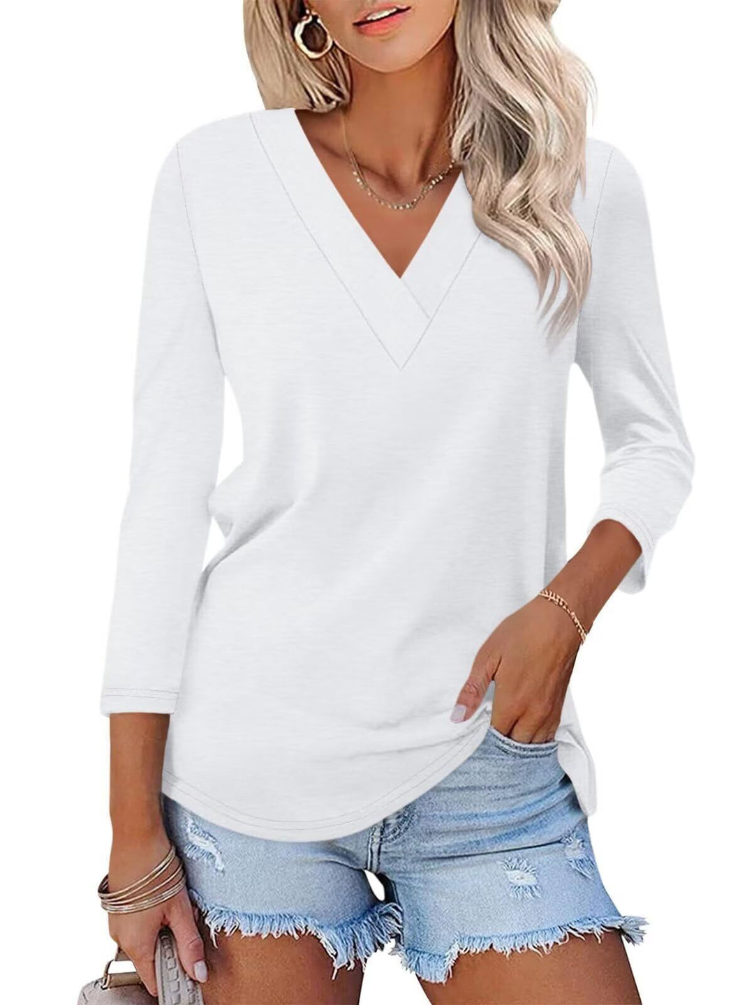BYRACHELHART | Classic V-Neck Tee