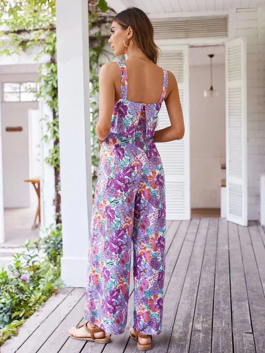 BYRACHELHART | Floral Wide-leg Jumpsuit