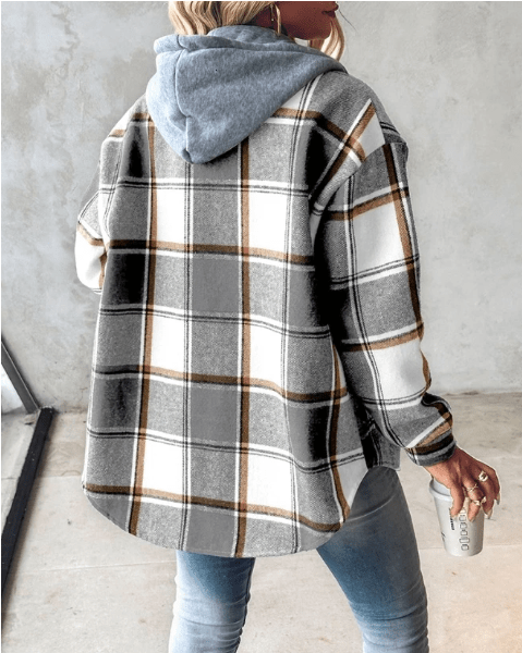 BYRACHELHART | Checkered Hooded Jacket