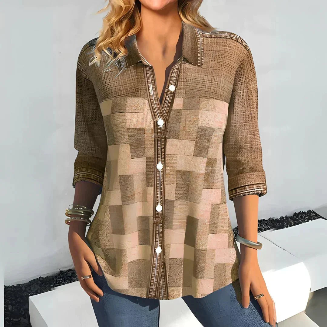 BYRACHELHART | Classic Checkered Blouse