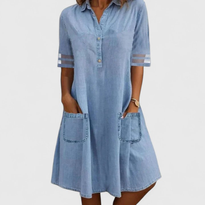 BYRACHELHART | Figure Flattering Denim Dress