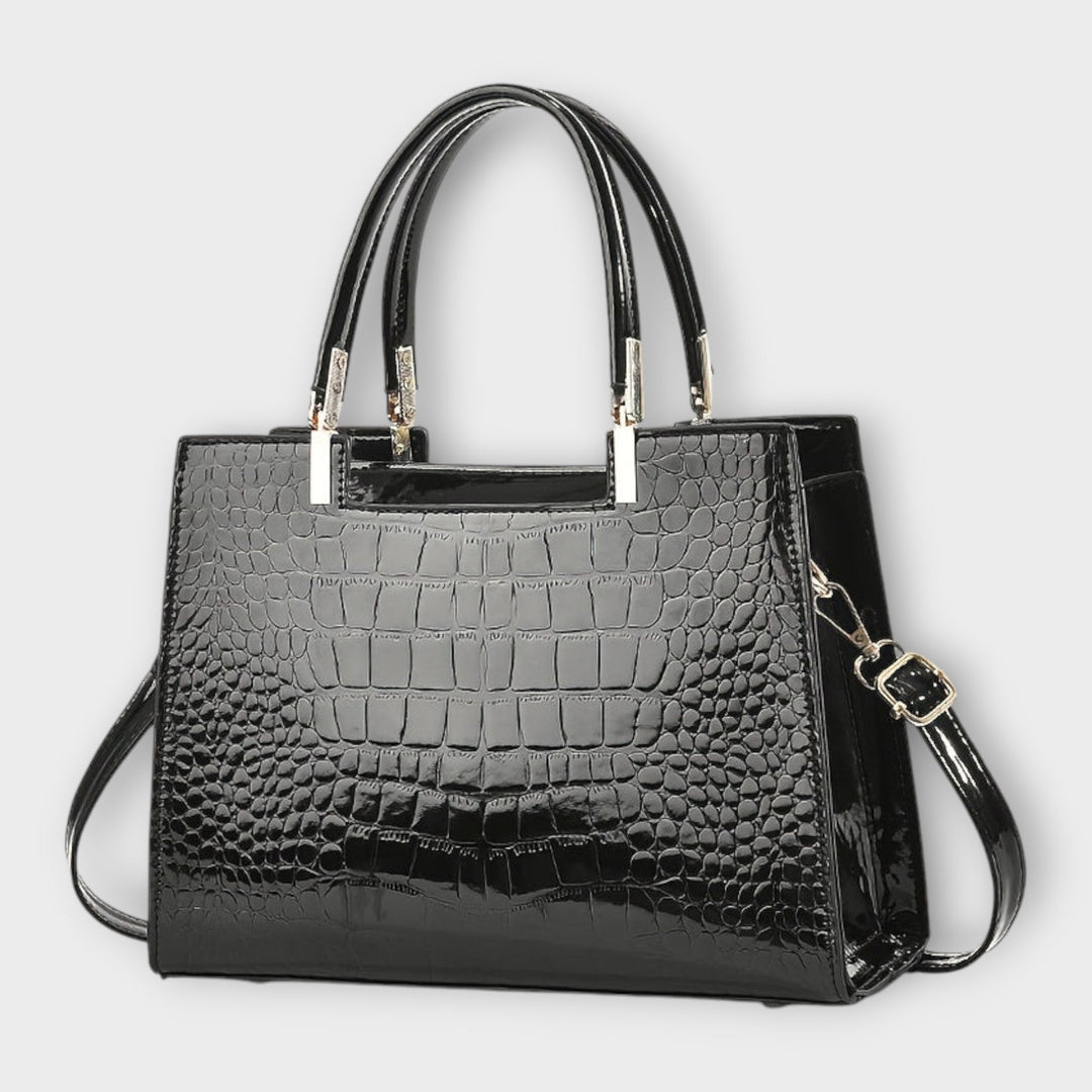 BYRACHELHART | Glossy Crocodile Pattern Handbag