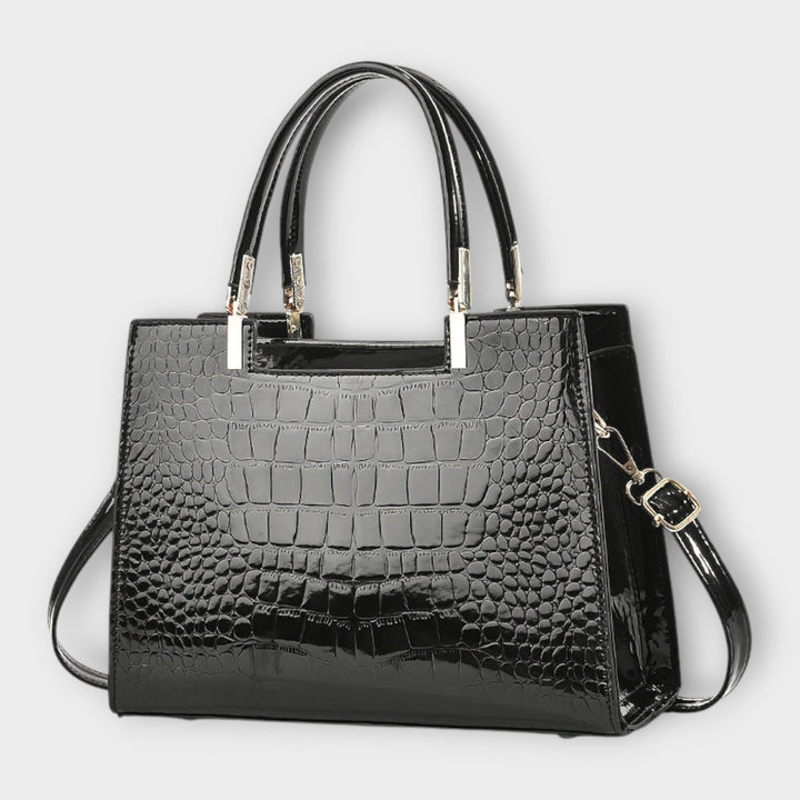 BYRACHELHART | Glossy Crocodile Pattern Handbag