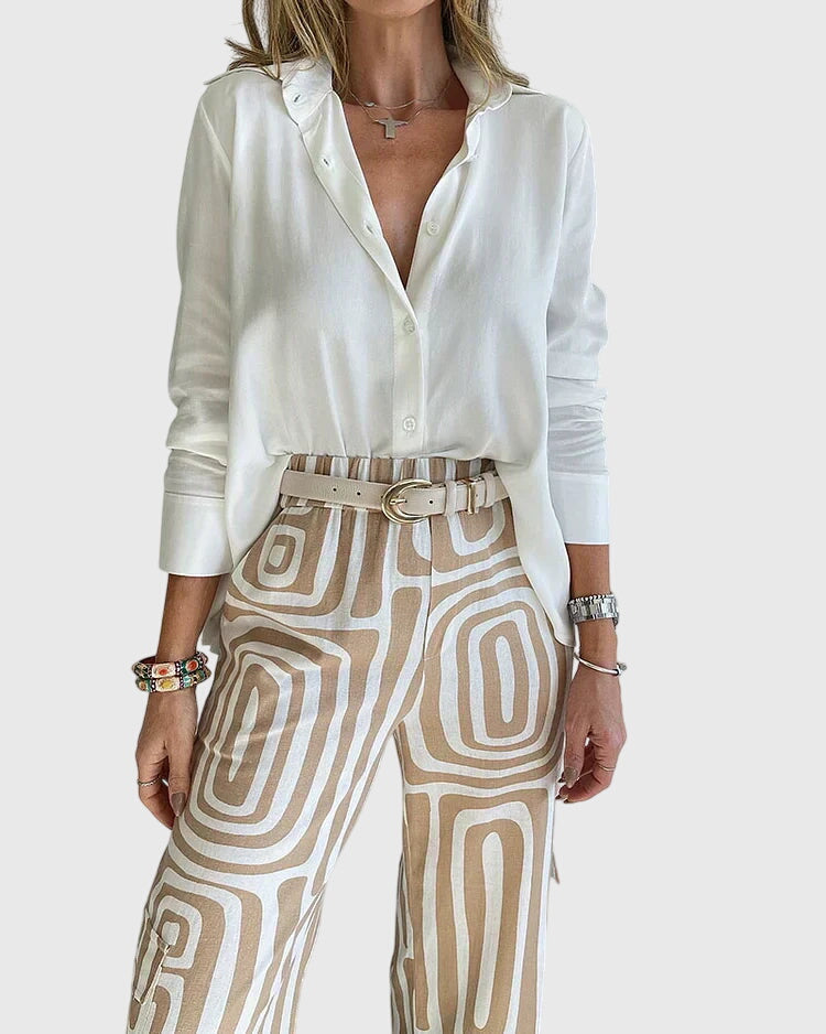 BYRACHELHART | Stylish Pants with Blouse and Belt