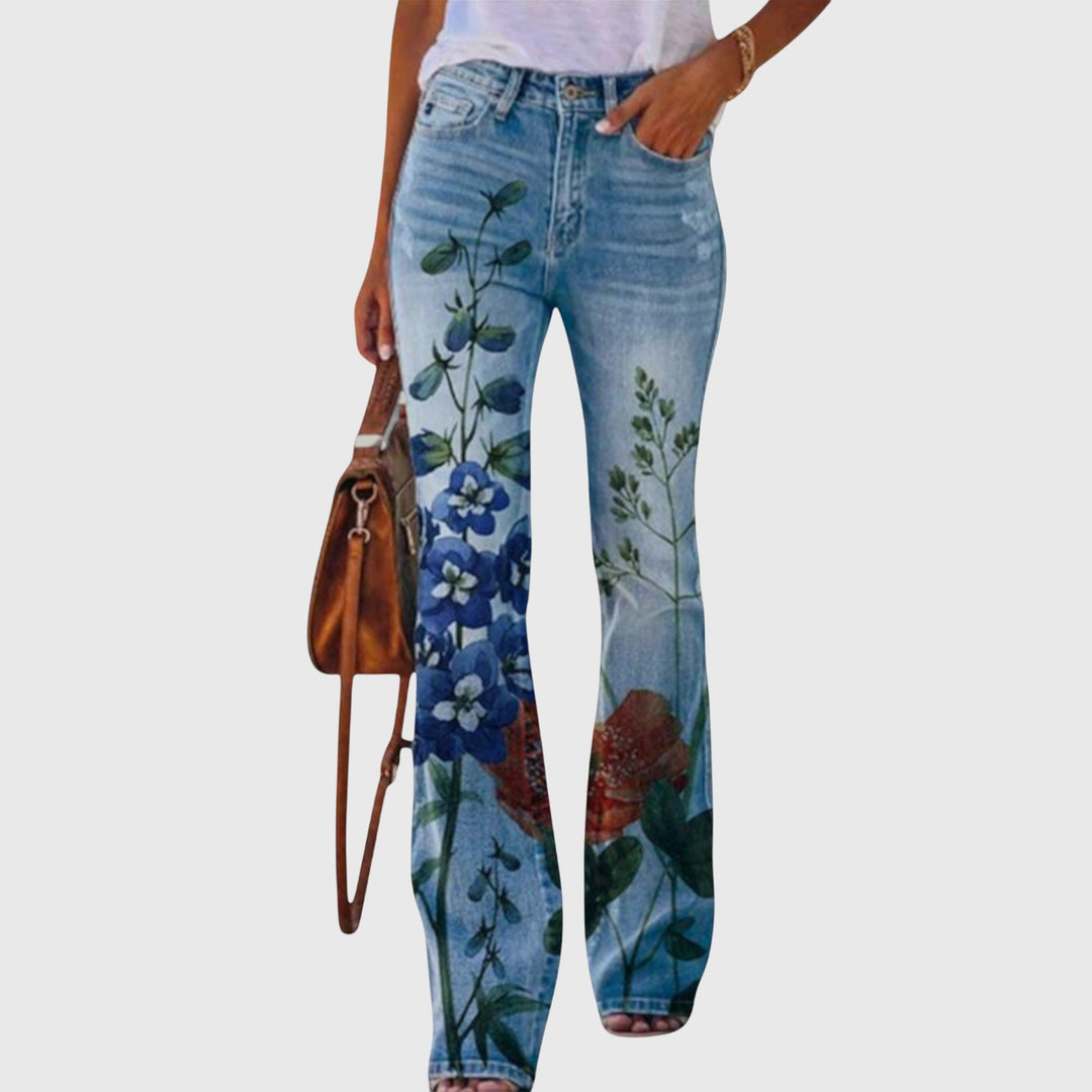BYRACHELHART | Floral Wide Cut Jeans