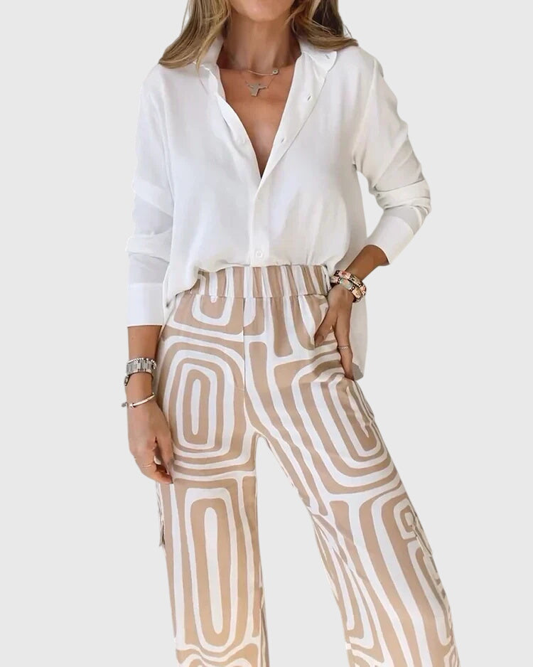 BYRACHELHART | Stylish Pants with Blouse and Belt