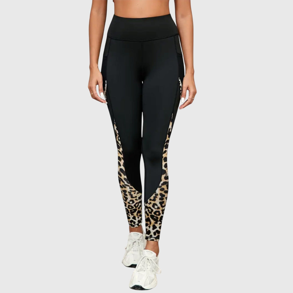 BYRACHELHART | High-Waisted Training Pants in Leopard Print