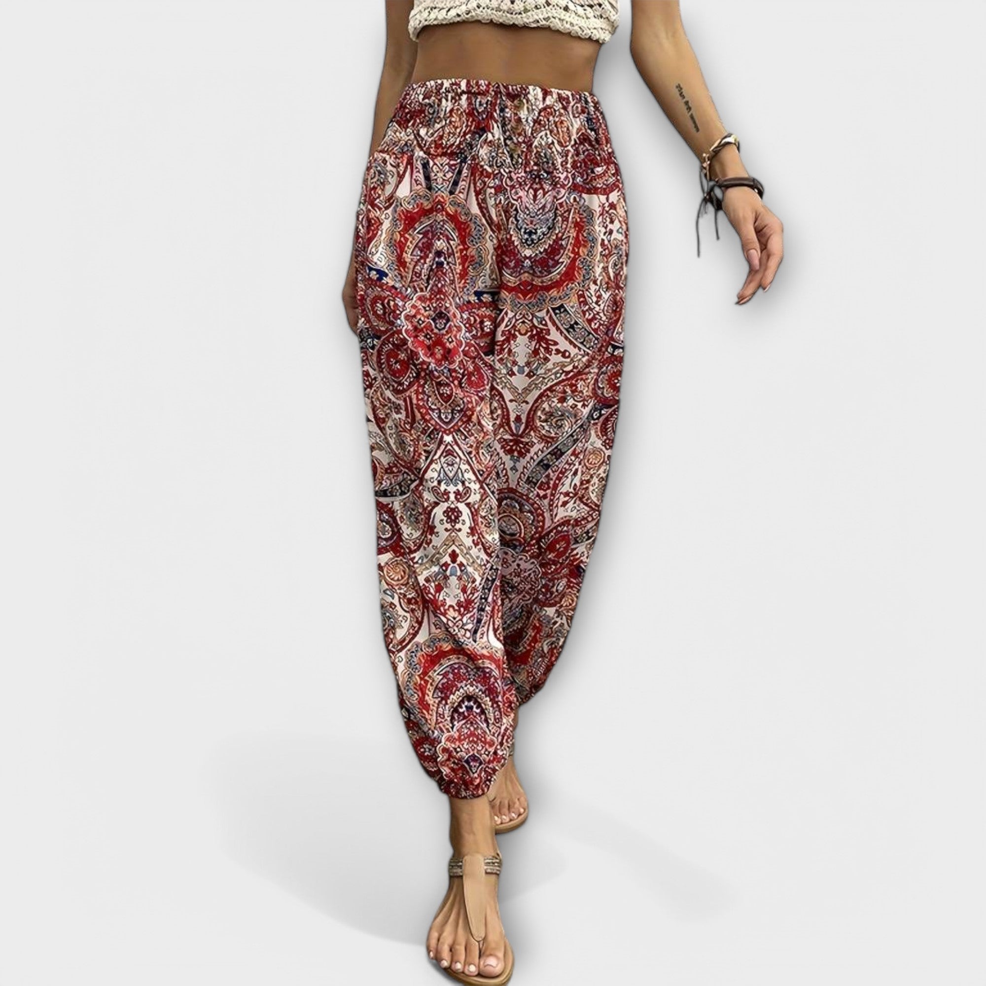 BYRACHELHART | Pants with Ethnic Graphic