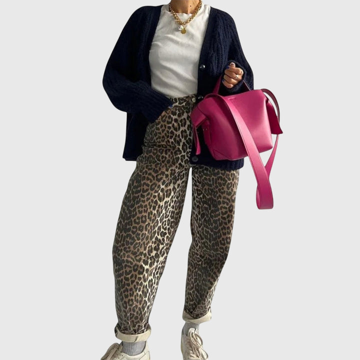 BYRACHELHART | Vintage Jeans with Leopard Print