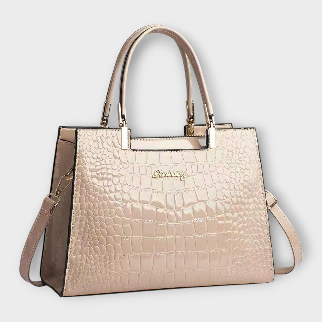 BYRACHELHART | Glossy Crocodile Pattern Handbag