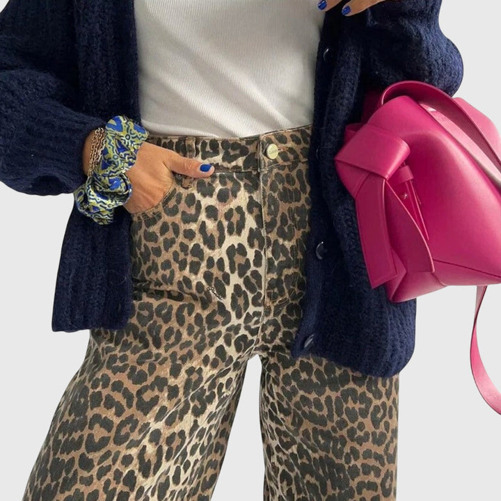 BYRACHELHART | Vintage Jeans with Leopard Print