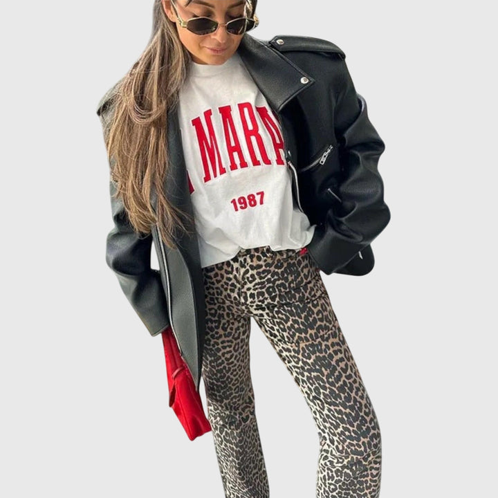 BYRACHELHART | Vintage Jeans with Leopard Print