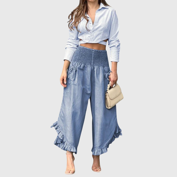 BYRACHELHART | Casual Pants with Pleats