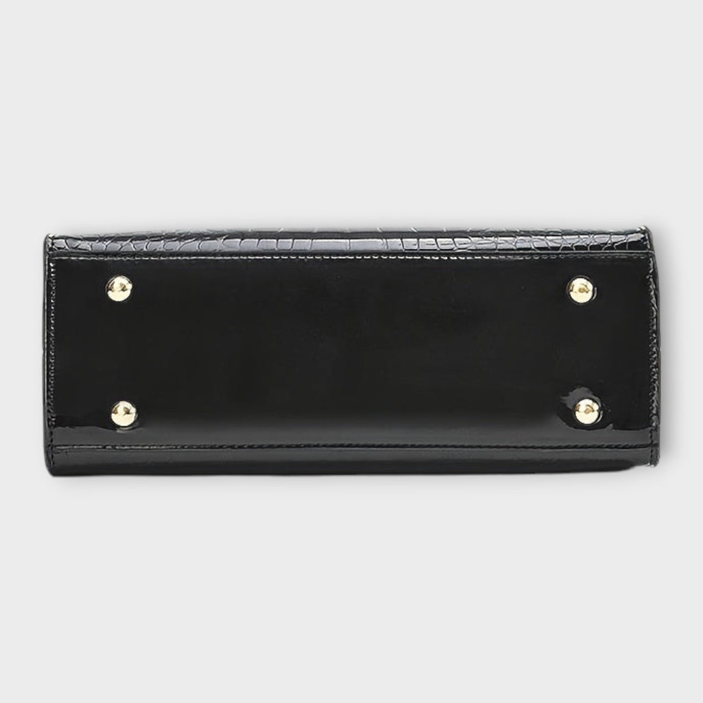 BYRACHELHART | Glossy Crocodile Pattern Handbag