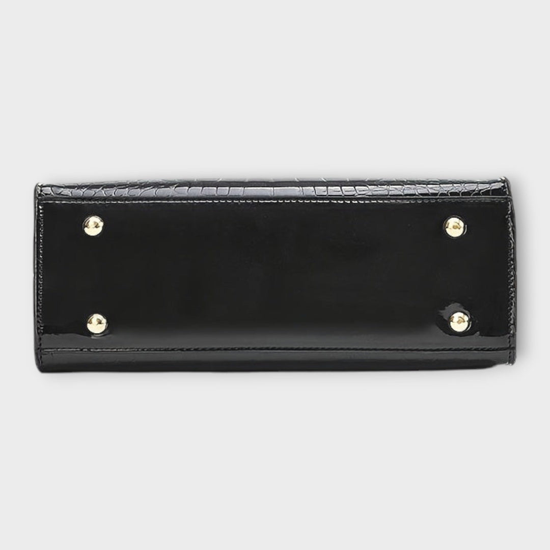 BYRACHELHART | Glossy Crocodile Pattern Handbag