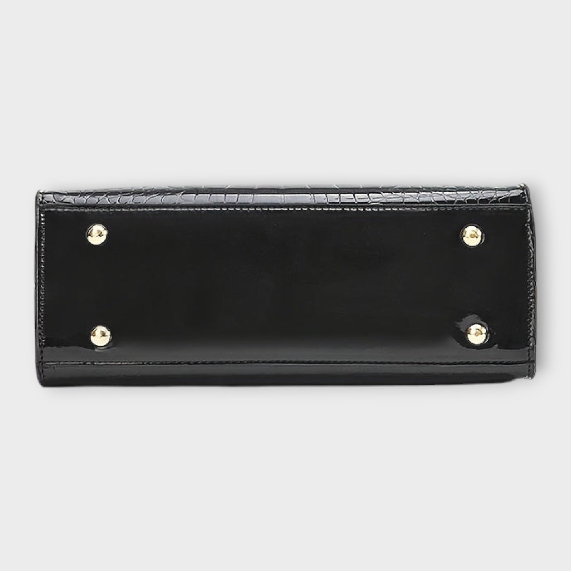 BYRACHELHART | Glossy Crocodile Pattern Handbag