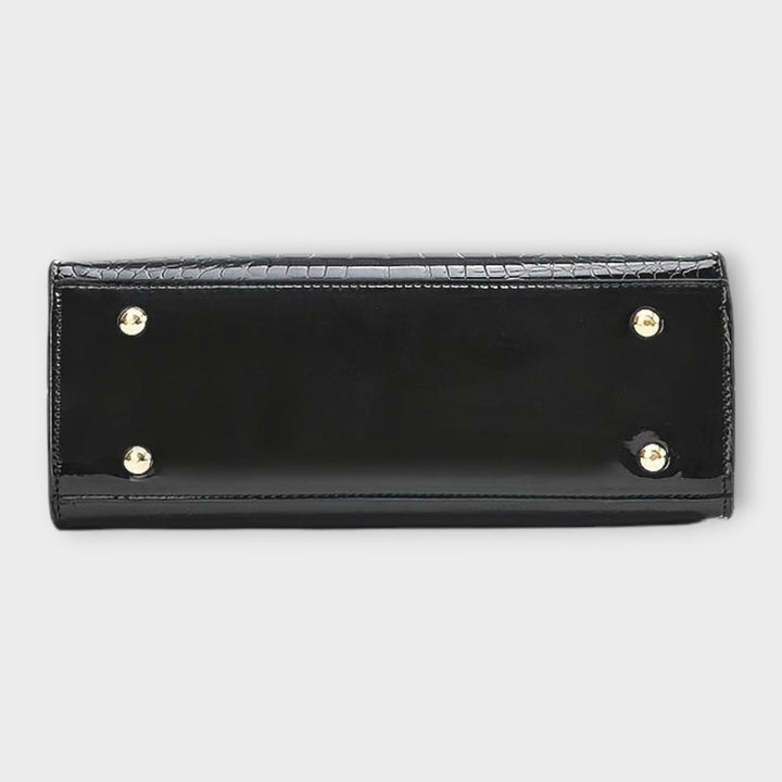 BYRACHELHART | Glossy Crocodile Pattern Handbag