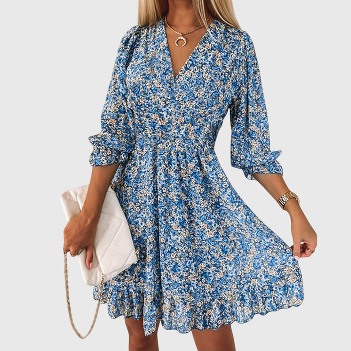 BYRACHELHART | Floral Puff Sleeve Dress