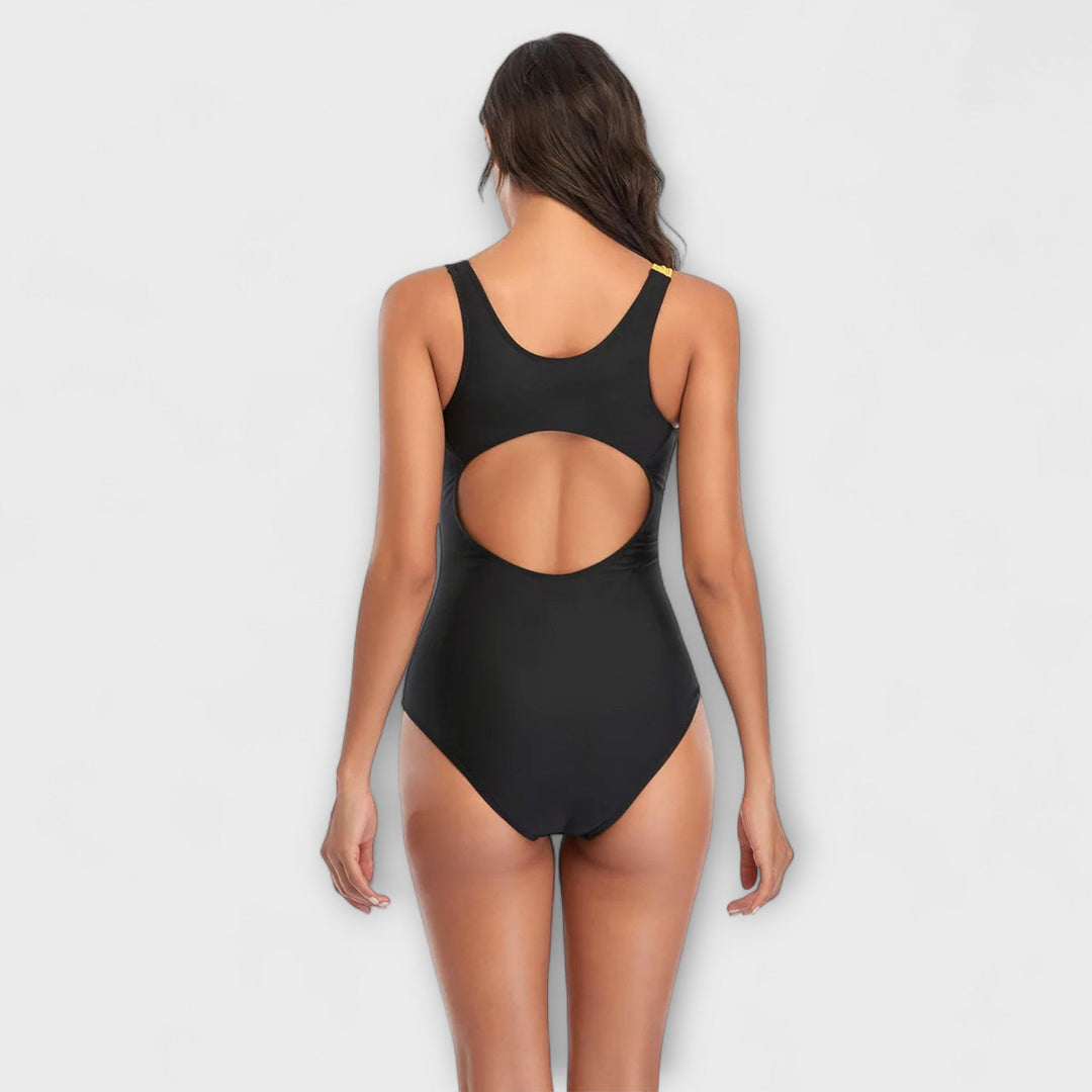 BYRACHELHART | One-Piece Swimsuit, Sporty Style, Back Cut-Out